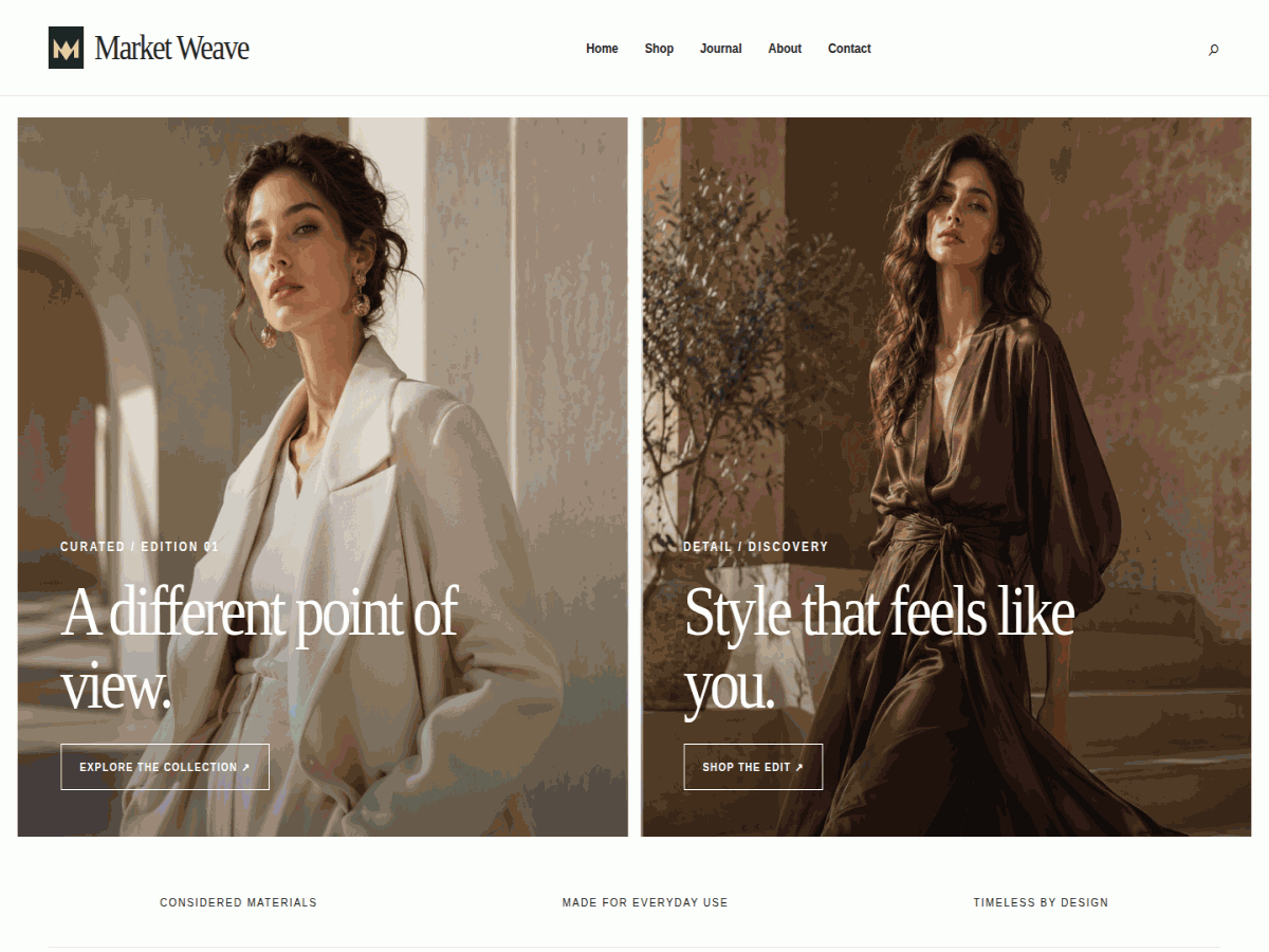Market Weave product preview